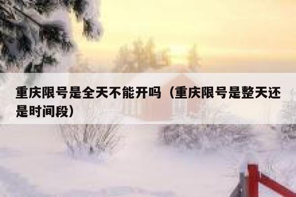 重庆限号是全天不能开吗（重庆限号是整天还是时间段） 第1张