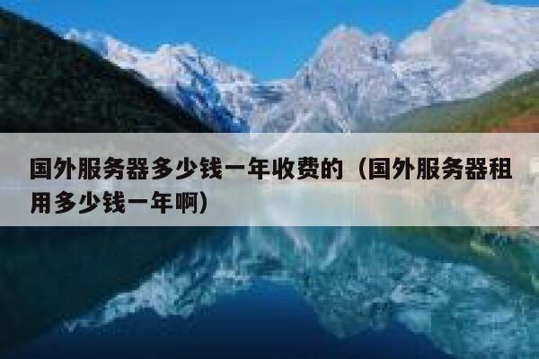 国外服务器多少钱一年收费的（国外服务器租用多少钱一年啊） 第1张