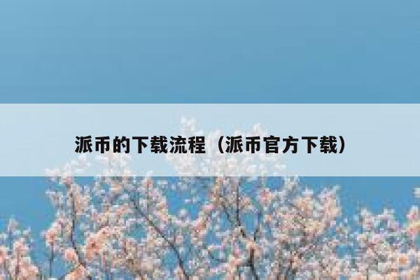 派币的下载流程(派币官方下载) 第1张 派币的下载流程(派币官方下载) 第1张