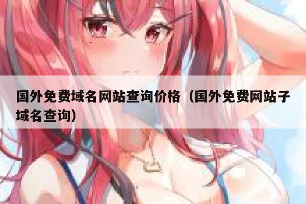 国外免费域名网站查询价格（国外免费网站子域名查询） 第1张