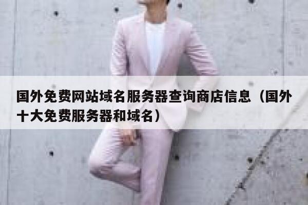 国外免费网站域名服务器查询商店信息（国外十大免费服务器和域名） 第1张